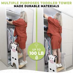 Torre de Aprendizaje de Madera para Bebés, Torre de Aprendizaje Ajustable para Niños Pequeños, Torre de Aprendizaje de Madera para Cocina - Product Image 6