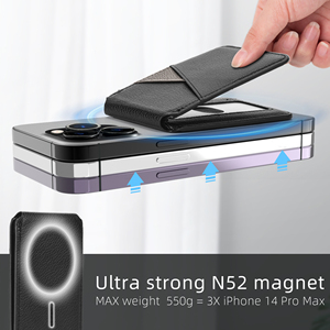 Porte-cartes portefeuille en cuir détachable avec support Portefeuille magnétique personnalisé formagsafe pour Iphone 12 13 <span class=keywords><strong>14</strong></span> 15 16 17 <span class=keywords><strong>Pro</strong></span> <span class=keywords><strong>Max</strong></span> - Product Image 5