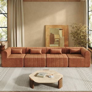 Sitio de Compras en el Extranjero, Muebles para Cafetería, Calidad Garantizada, Color Personalizado, Sofá Modular de Lana, Muestra Disponible - Product Image 2