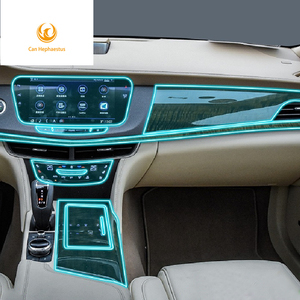 Para <span class=keywords><strong>Cadillac</strong></span> CT6 2018-<span class=keywords><strong>2022</strong></span> Panel de cubierta de película Interior del coche pegatinas pantalla Anti-arañazos protector TPU película - Product Image 1