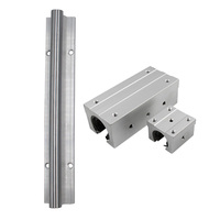 Rail de guidage linéaire rond SBR30 de haute qualité HLTNC avec support en aluminium et bloc de roulement SBR30UU pour moteur, pièces PLC et CNC