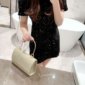 Kadınlar İçin Abiye El Çantası, Parti, Balo, Düğün İçin Simli Üst Saplı Clutch Çanta - Product Image 5