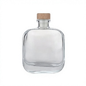 Botella de Vidrio Moderna de Forma Plana Personalizada, Botella de Vino de 200 ml, Botella de Vidrio para Aromaterapia, Botellas para Loción - Product Image 1