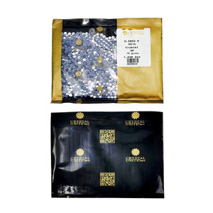 Excellente qualité dos plat Hot Fix strass cristaux de verre éléments transfert de chaleur Hot-fix Strass Bling perles tons jaunes - Product Image 6