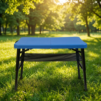 Table pliante moderne légère et portable, réglable en hauteur, en plastique imperméable pour l'extérieur