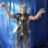 Combinaison gonflable de haute qualité, transparente, en PVC écologique, souple, taille adulte personnalisée, pour fêtes et jeux