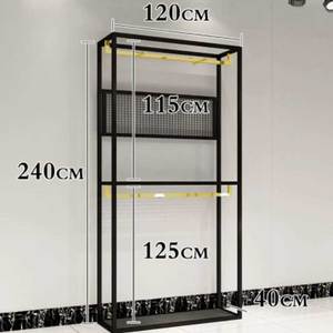 Espositore per abiti da uomo e da donna appendiabiti in tessuto metallico espositore per abbigliamento combinazione negozi di abbigliamento espositore - Product Image 6