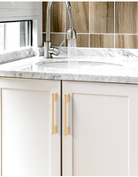 Poignée de tiroir de luxe dorée, bouton moderne en alliage de zinc, écologique et durable pour armoires, commodes et chambres