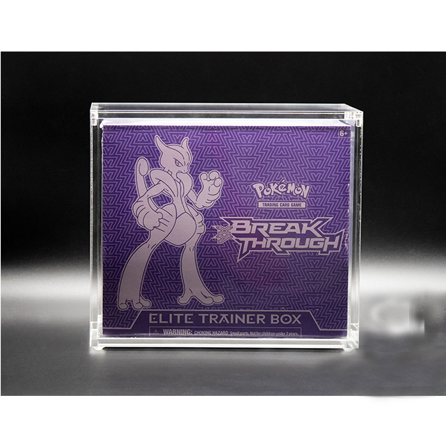 Custom Acrylic Pokemon ETB Box - Lucite Elite Trainer Box with Magnetic Lid, Eco-Friendly Design for Retail and Collection Custom Acrylic Pokemon ETB Box - Lucite Elite Trainer Box with Magnetic Lid, Eco-Friendly Design for Retail and Collection