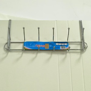 XQ-Hochbelastbarer 5,0mm Edelstahl-Kugel-Türhakenhalter mit 6 Haken, ohne Bohren, 15lb Tragkraft, Vintage Multifunktions-Organizer für Werkzeuge - Product Image 4