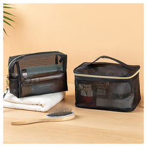 Offres Spéciales <span class=keywords><strong>Grenadine</strong></span> clair sac cosmétique trousse de maquillage avec fermeture éclair avec différentes tailles - Product Image 4