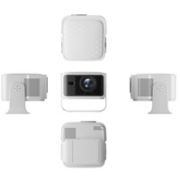 Projecteur intelligent Android portable 1080P LCD, mini projecteur home cinéma à courte focale avec haut-parleurs intégrés