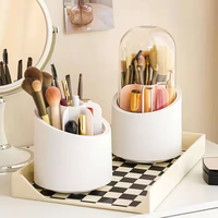 360 rotasi multi-fungsi meja bulat Organizer plastik Makeup SIKAT Organizer kotak berputar mewah pemegang lipstik