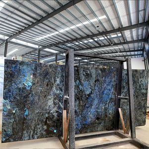 יוקרה סִגְנוֹן לוחות גרניט כחול לברדוריט אבן טבעית למשטח מטבח משטח שולחן קפה - Product Image 3