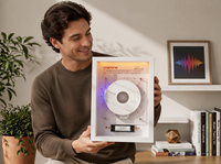 Lecteur CD élégant de style cadre, à fixer au mur ou sur un bureau, design tout nouveau