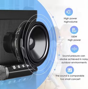 Vofull-Machine à chanter portable Blueteeth Speaker avec 2 microphones sans fil, système de karaoké <span class=keywords><strong>complet</strong></span> prend en charge TF/USB - Product Image 6