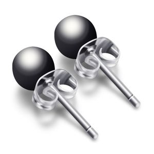 Stainless Steel <b>Stud</b> <b>Earrings</b> 6mm Imitation Pearl Round Bead Multi Color For Students Fashion Jewelry - Product Image 5