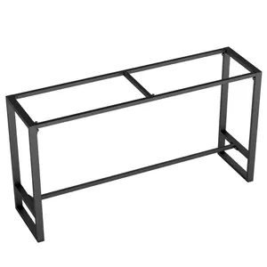 Simple maison métal Table à manger cadre Bar Table pieds support haut <span class=keywords><strong>pied</strong></span> étagère <span class=keywords><strong>pour</strong></span> chambre salon <span class=keywords><strong>pour</strong></span> balcon thé boutique mur - Product Image 1