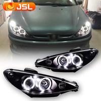 Phares Avant LED Modifiés à Lentille Type Telenovela pour Peugeot 206 (2004-2008)