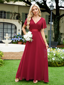 Robe <span class=keywords><strong>de</strong></span> soirée dos nu en mousseline <span class=keywords><strong>de</strong></span> soie <span class=keywords><strong>de</strong></span> haute qualité pour femme, style vintage bohème, idéale pour les bals <span class=keywords><strong>de</strong></span> promo, mariages et demoiselles d'honneur - Product Image 1