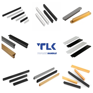 Luxury Aluminium Alloy Pulls Furniture Handles Modern Cupboard Dresser Wardrobe Cabinet <strong>Door</strong> Pull Handles - Product Image 5