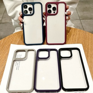 Nouvelle coque de téléphone transparente en acrylique anti-jaunissement pour Samsung S24Ultra S25Ultra A36 A35 A55, coque de téléphone anti-chute pour iPhone 14 15 16 - Product Image 1
