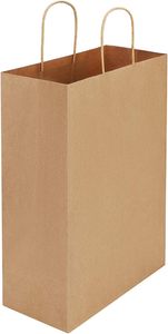 Sacs en papier kraft personnalisés avec logo imprimé et poignées pour pizza, lait, sushi et gelée - Emballage alimentaire recyclable - Product Image 3