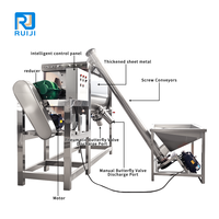 Mélangeur à ruban automatique en acier inoxydable industriel pour aliments pour animaux, détergent en poudre, farine, lait et poudres sèches, moteur à courant continu
