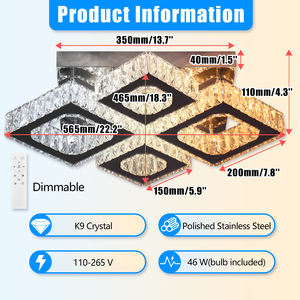 Moderne dimmbare LED-Decken leuchte mit Fernbedienung für Wohnzimmer leuchter und Pendel leuchten für den Hausgebrauch - Product Image 6