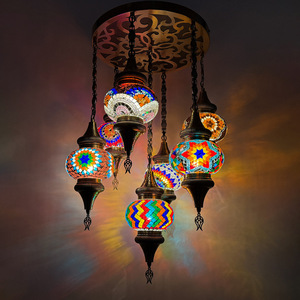 Lampade a Soffitto in Mosaico Turco, Illuminazione a Goccia di Pioggia in Stile Marocchino per Camera da Letto, Soggiorno, Villa, Scale, Caffè, Ristorante - Product Image 6