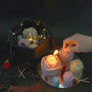 Besafe 3D Rose Shape Flower <span class=keywords><strong>Ice</strong></span> Cube Mold <span class=keywords><strong>Ice</strong></span> Cream Ball Maker Silicone riutilizzabile per bevande fai da te sapone per candele - Product Image 2