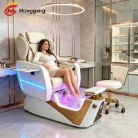 Fauteuils de pédicure électriques multifonctions modernes pour salon de manucure, avec spa pour les pieds et massage, et logo personnalisé gratuit
