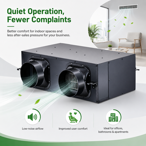 <span class=keywords><strong>Ventilateur</strong></span> de gaine silencieux avec filtre remplaçable pour la ventilation des plafonds des salles de bain, bureaux, hôtels, écoles et systèmes CVC - Product Image 3