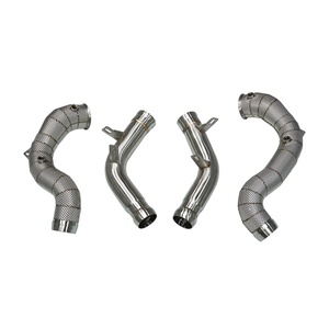 RD Mercedes E63 / E63s W213 Downpipe High-Flow Turbo One-Piece Mandrel Bent Exhaust Fit E63 S 2017-2024 - Product Image 1