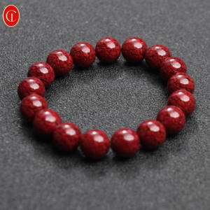 Natürliches Dunkelrotes Reiskorn Buddhistisches Trendiges Perlenarmband - Energetische Chakra-Heilung Schmuck - Product Image 4