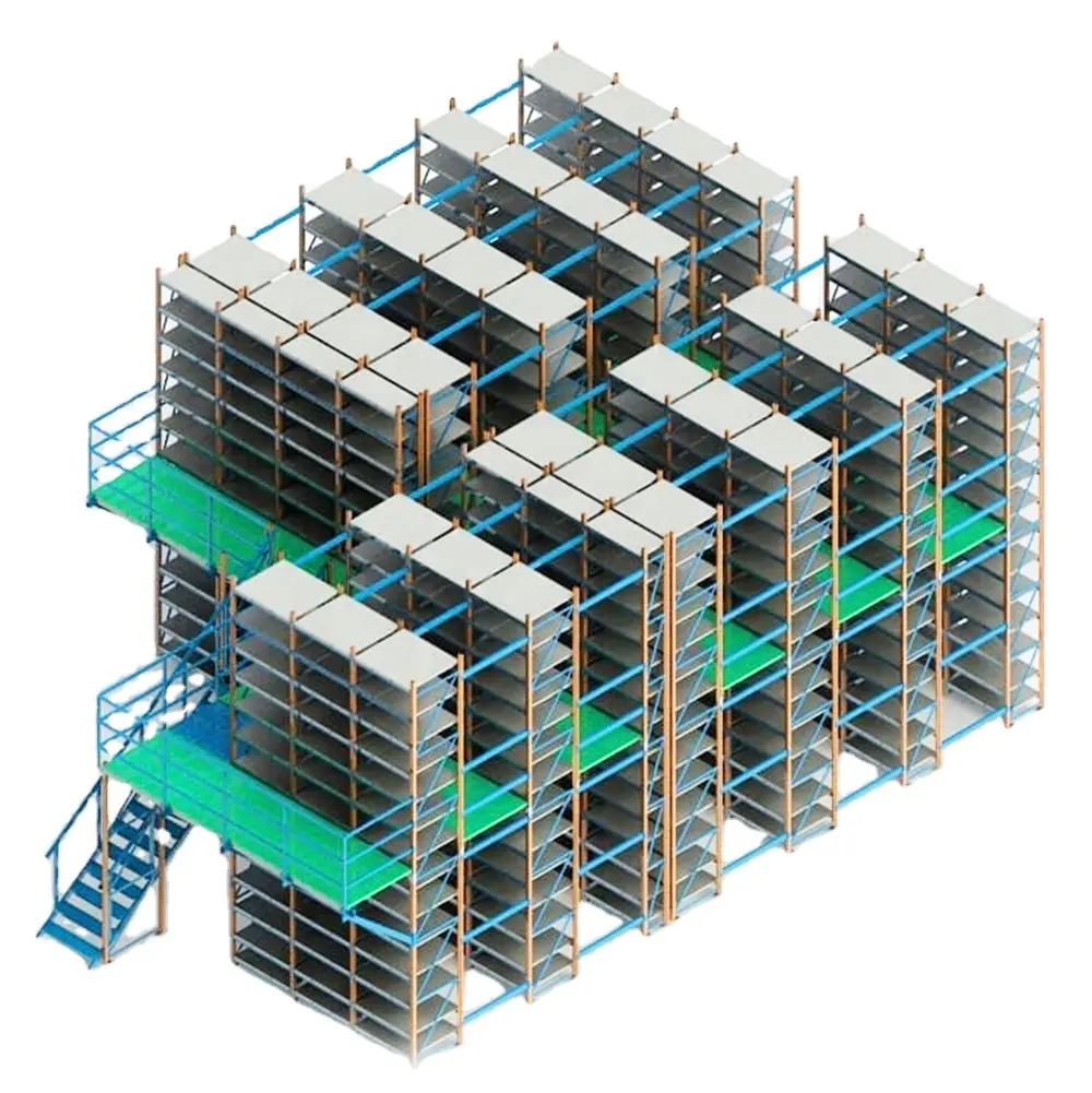 As camadas do armazenamento de aço 2 do OEM armazenam sistemas estruturais do mezanino do racking