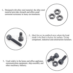 M3 Hex <b>Socket</b> Head Cap <b>Screws</b> Nuts Kit 360pcs Alloy Steel Grade 12.9 DIN912 Craft Supplies - Product Image 2