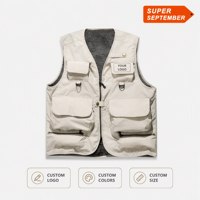 Gilet multi-poches unisexe style vintage tech pour activités de plein air, camping, pêche à la mouche, décontracté et tendance