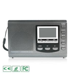 Radio portable multibandes FM MW SW avec affichage numérique, haut-parleur intégré, haute sensibilité, pour usage domestique. - Product Image 1