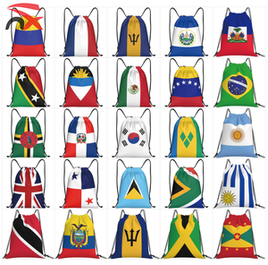 Sac à dos de sport, de gym, de yoga, de voyage, avec motif de drapeau national, sac à cordon, sac à dos décontracté pour femmes et hommes - Product Image 1