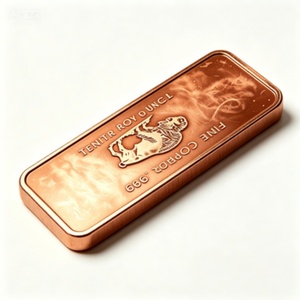 Barra de Cobre Sólido de 10oz con Logotipo Personalizado de Fábrica, Barra Coleccionable de Metal Precioso .999 - Product Image 6