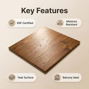 Parquet multicouche en <span class=keywords><strong>teck</strong></span> birman ENF brossé clair, dimensions 1210x192x14/0,6 mm, pour espaces résidentiels haut de gamme - Product Image 3