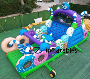 Castillo Inflable Azul para Niños, Brincolín Inflable para Fiestas, Alquiler de Brincolín para Niños Pequeños, Castillo Inflable con Obstáculos - Product Image 2
