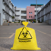 Großhandel LDPE Medical Waste Bag Weste Griff Riesige Kapazität Gefährliche biologische chemische Abfall beutel Custom ized Printed