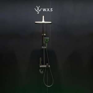 Juego de grifería de lujo para baño con pantalla LCD, mezclador de ducha tipo lluvia de metal normal, modelo CK541 - Product Image 2