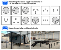 Casas Contenedor Plegables Modulares Portátiles de Acero Ligero Modernas y Móviles de 40 pies con 3 Dormitorios, Expandibles, Certificadas por la CE
