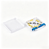 Boîtier de terminaison mural de bureau FTTH à 2 cœurs en fibre optique, ABS, 2 ports parallèles, sortie optique, boîte de terminaison de câble avec rangement