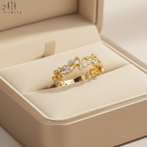 New Elegant Fine Jewelry Antique Millegraining <b>Craft</b> Vintage Design Real 18K Solid Yellow Gold Natural Diamond <b>Rings</b> for Women - Product Image 6