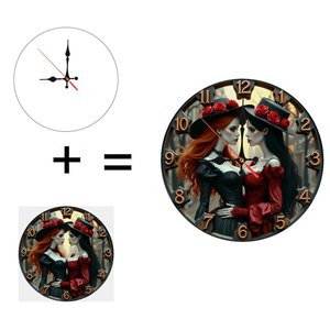 Round Wooden Wall <b>Clock</b> 25x25Cm Matte Finish Silent Non Ticking For Home Bedroom Living Room Decor - Product Image 1