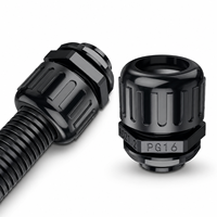 Raccord flexible de type PA en nylon PG11 pour conduit AD15.8, filetage 1/2 po x 1/2 po, protection des câbles électriques